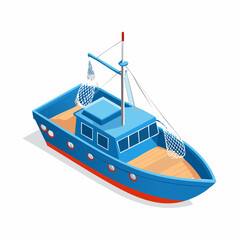 vector illustration of a ship