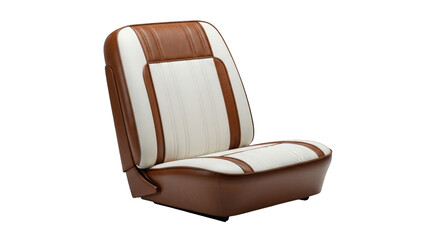 Vintage Car Seat with Two-Tone Leather Upholstery.