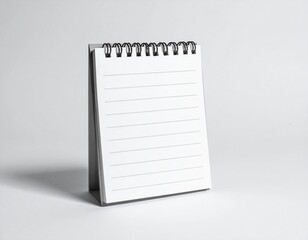 blank notebook on white background