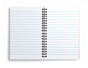 blank notebook isolated on white