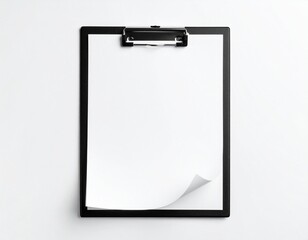 clipboard with blank paper