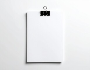 white paper with clip