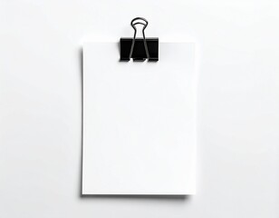white paper with clip