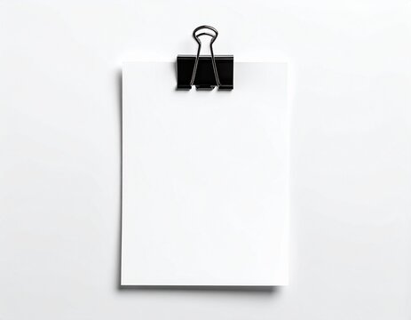 white paper with clip