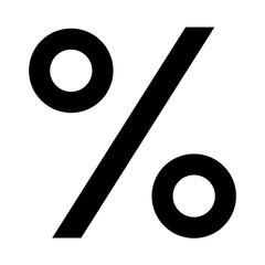 Percent symbol Mathematical. Vector image