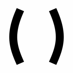 Parentheses symbol Mathematical. Icon image