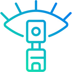 ophthalmoscope gradient line icon