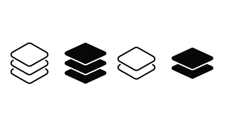 Layers icon. Layer flat icon set vector.