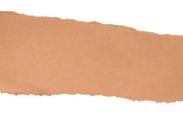 Brown kraft paper rectangle with soft torn edge
