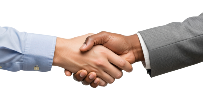 Handshake – Business Agreement, Partnership, Trust, Collaboration Concept, Transparent Background PNG