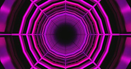 AI-generated abstract of a symmetrical geometric shape with glowing lines and a deep central void - Powered by Adobe
