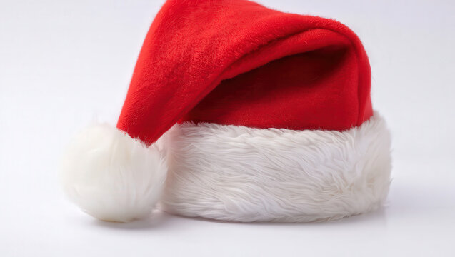 Santa Hat Festive Red & White Christmas Cap Vector