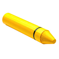 A bright yellow crayon