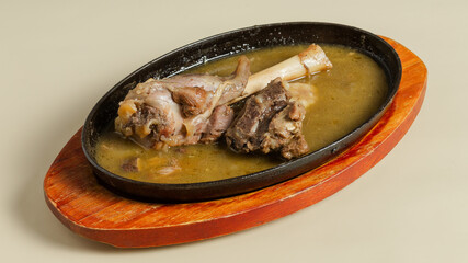 Bozbash - soup stew of lamb, mutton, beef or chicken. Azerbaijan cuisine