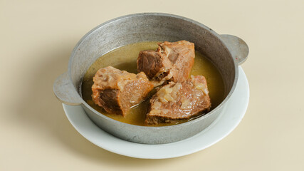 Bozbash - soup stew of lamb, mutton, beef or chicken. Azerbaijan cuisine