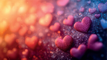 Background of hearts. Template cover with hearts, valentine. Valentine's day background print. Card with hearts.	