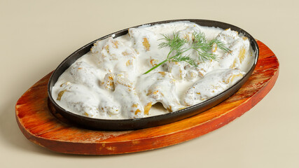 Creamy chicken isolated