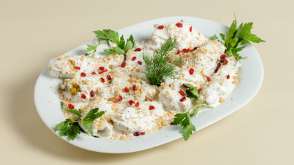 Creamy chicken isolated