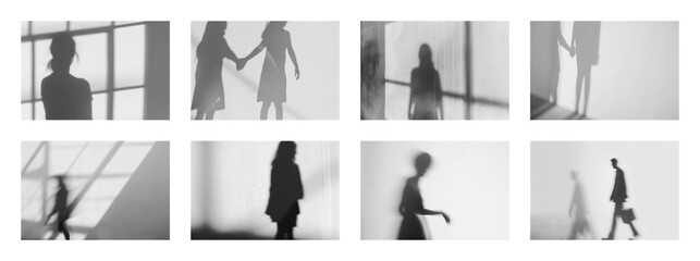 PNG Film strip with blank frames, element set on transparent background