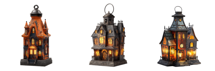Spooky halloween lanterns indoor decor decorative items warm light