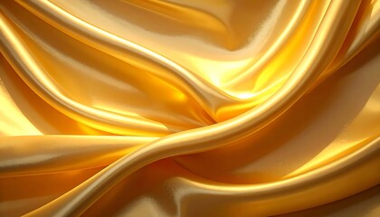 Golden satin fabric texture