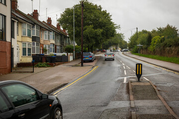 Residential estate street view in England UK