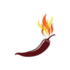 Burning spicy red hot chili peppers are a fiery illustration of a healthy vegetable ingredient