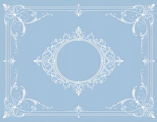Elegant decorative frame with ornate border and circle