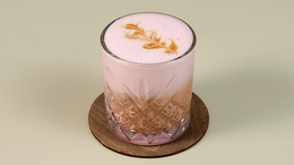 Foamy coffee glass isolated