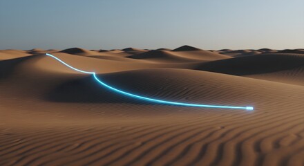 Desert path line graphic