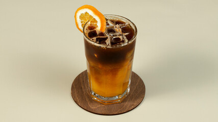 Iced coffee glass isolated