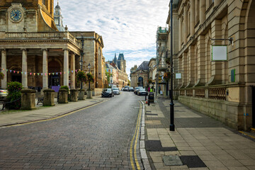 Residential estate street view in England UK