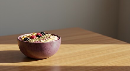 Purple bowl breakfast