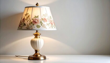 Elegant table lamp with floral shade