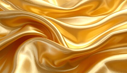 Obraz premium Golden silk fabric folds