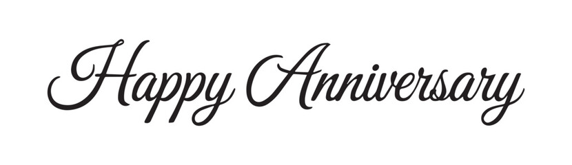 Happy Anniversary Text with Small Hearts Border love