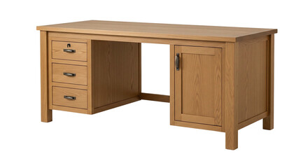 Wooden desk with drawers and cabinet home office furniture