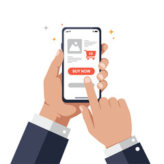 Flat Design Illustration of Clicking 