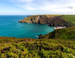 Fototapeta premium Coastal landscape with vibrant colours