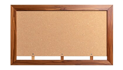 Empty light brown wooden frame