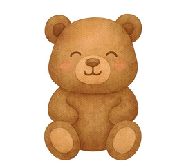 Watercolor Teddy Bear Baby