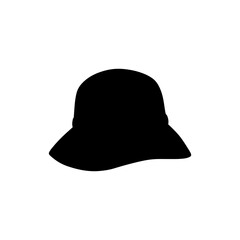 Fototapeta premium Beautiful kid hat silhouette icon vector flat design.