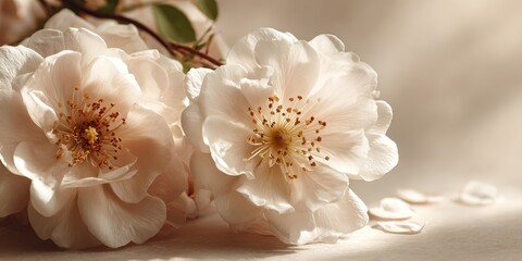 White jasmine flowers symbolize purity and romance, ideal for wedding invitations, spa branding, or floral-themed marketing in wellness and beauty industries