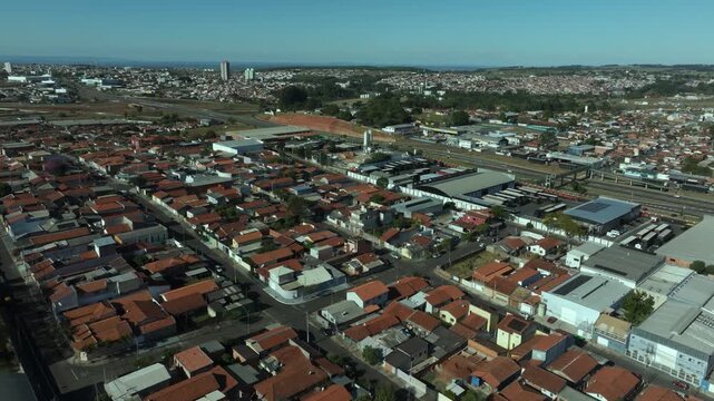 Aerial view of the city of Botucatu. Vila Real District. S&atilde;o Paulo State, Brazil. 08/09/2025 