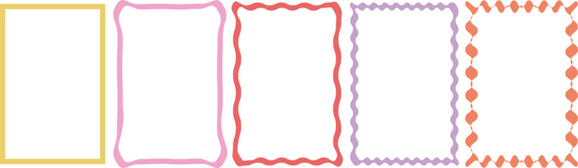 Decorative Frame Borders – Colorful Vector Border Design Collection
