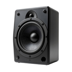 Black square speaker with a large driver