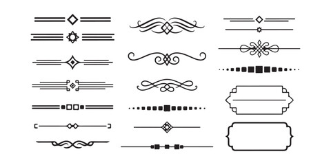 Elegant decorative borders and dividers for design projects