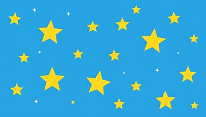 Yellow stars on a light blue background