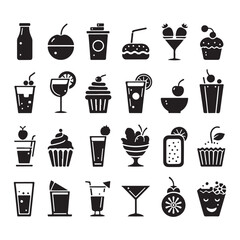 Food and Drink Silhouette Collection