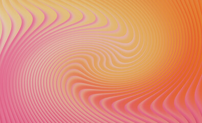 Fototapeta premium Swirling abstract background with a vibrant gradient of yellow, orange, and pink, featuring curved lines and a sense of dynamic movement